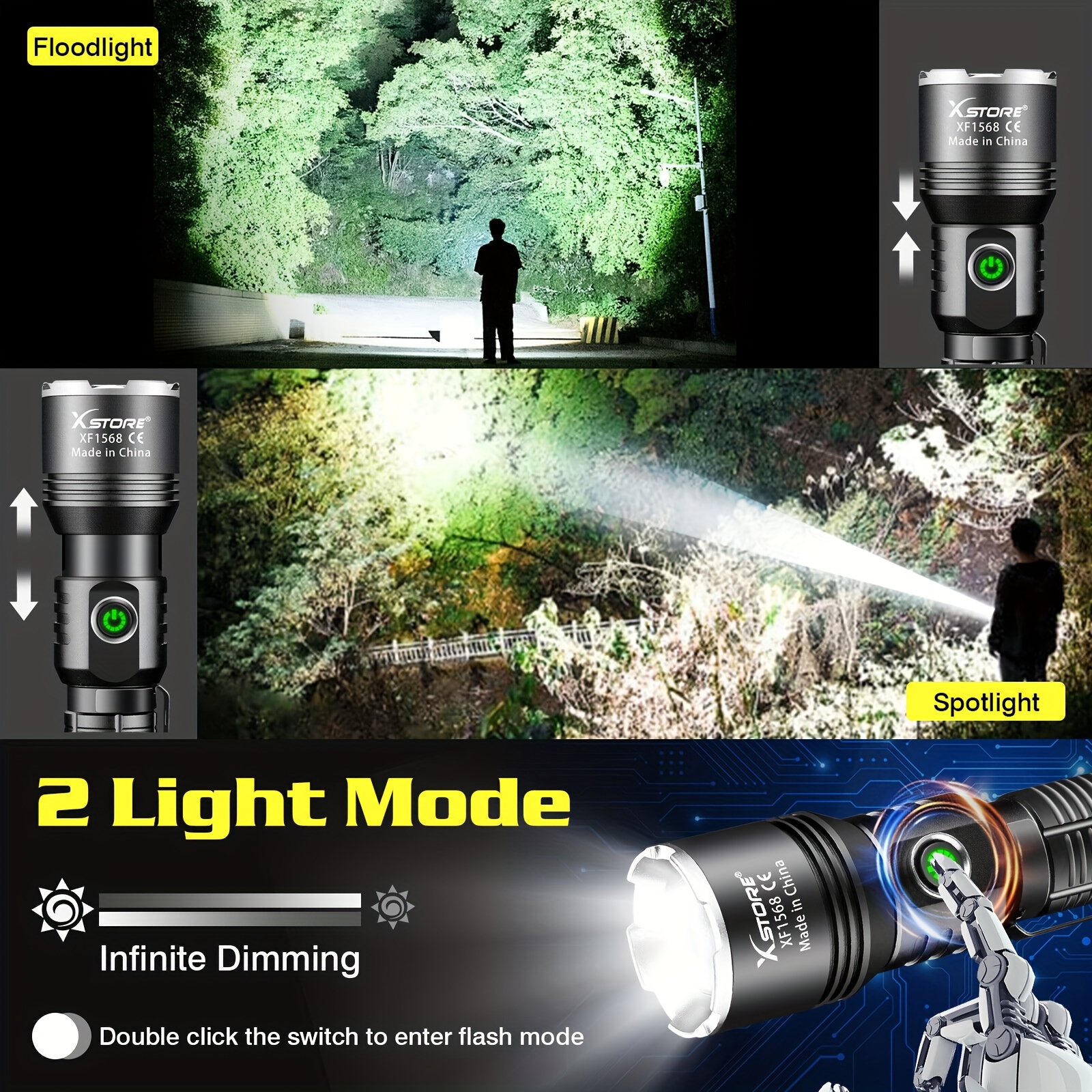 Super Bright 30W LED Flashlight Torche Puissante - Temu Belgium