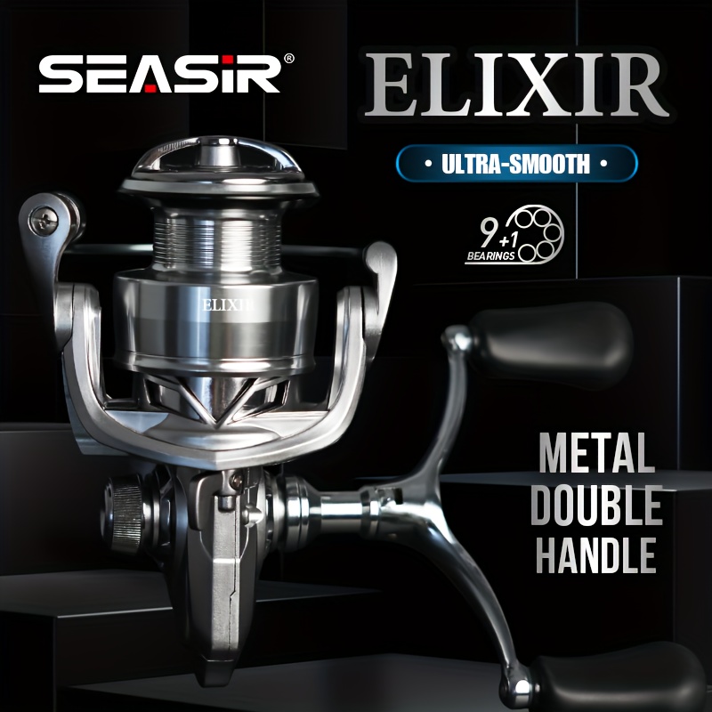 SEASIR * 5.2:1 Gear Ratio Aluminum Fishing Reel, LT2000-3000 Series 9+1BB  Spinning Reel, Max Drag 11KG For Saltwater