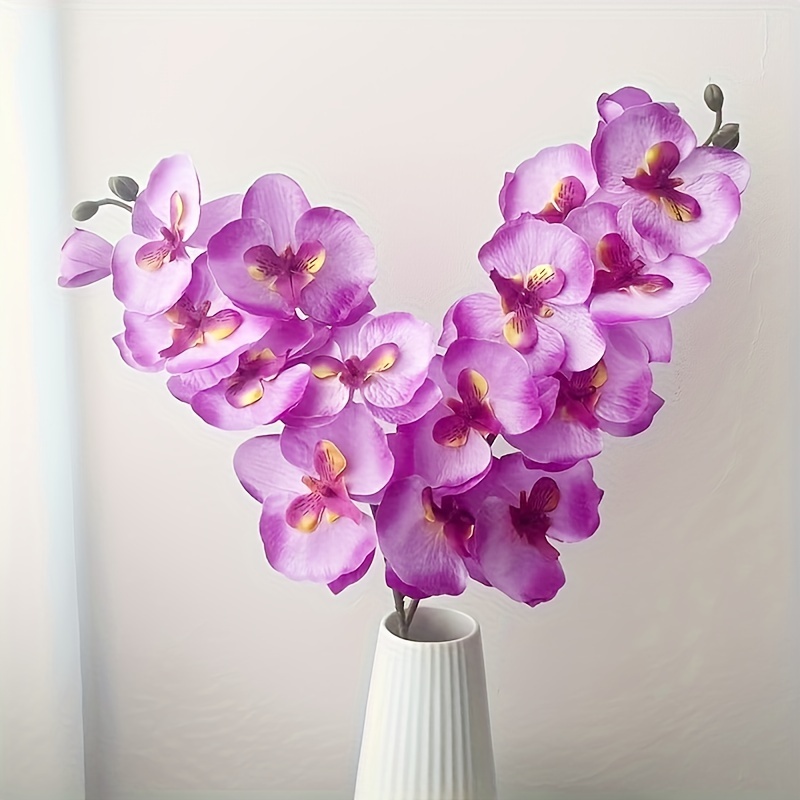Orquídeas artificiales de látex de tacto Real, orquídeas de