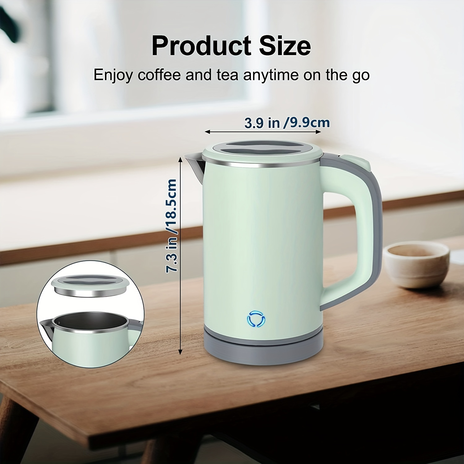 Electric Kettle Tea Coffee Small Mini Coffee Water Boiler Portable Trip Pot  0.5L