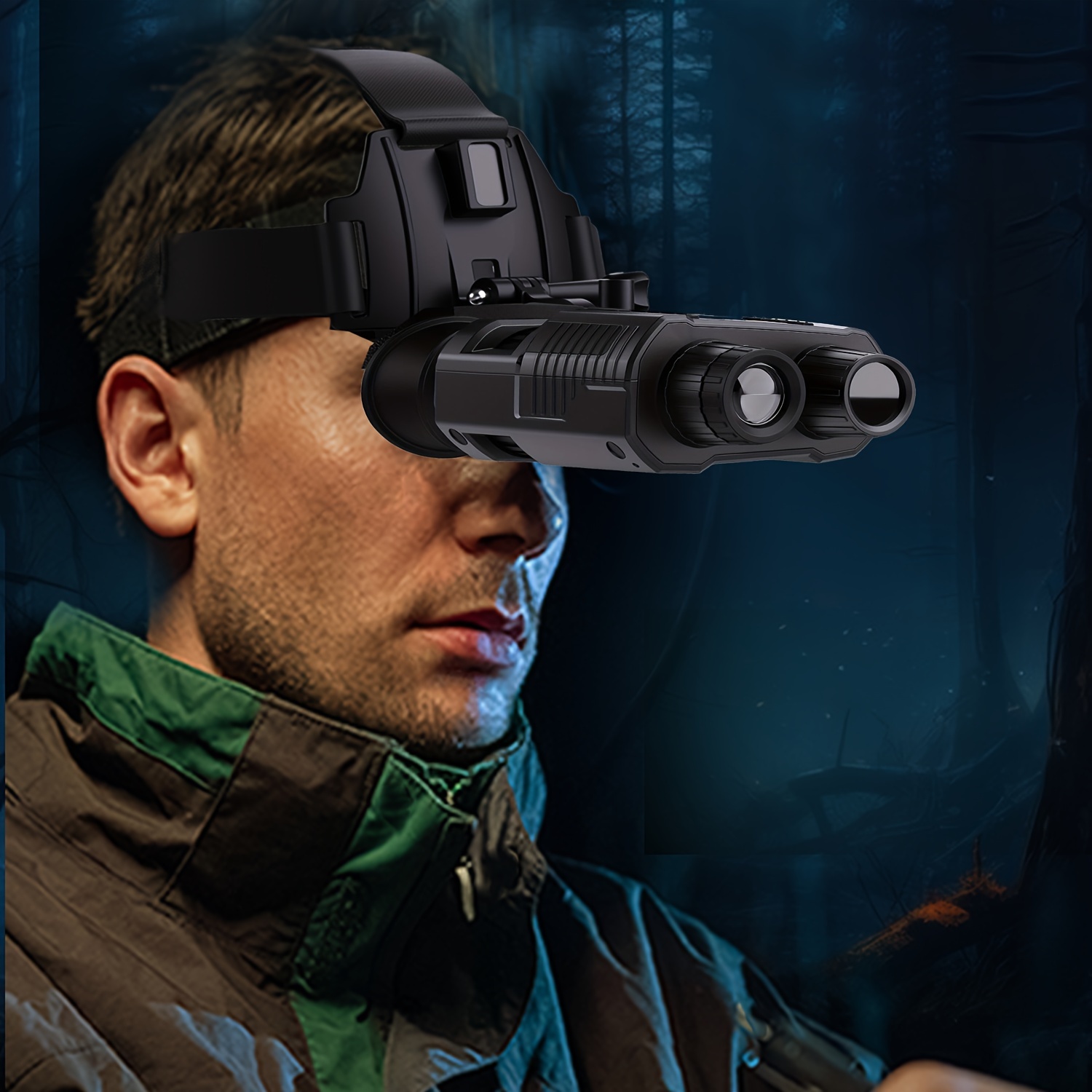 Gafas de visión nocturna, binoculares de visión nocturna de 1080P que ven  984 pies en 100% oscuridad para caza de visión diurna y nocturna
