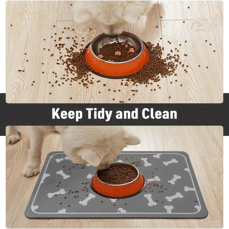 Pet Feeding Mat-Absorbent Cat & Dog Food Mat-No Stains Easy Clean