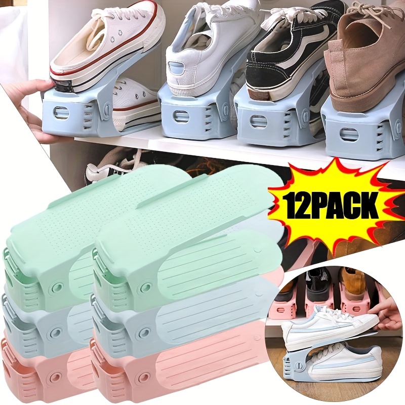 Shoe Slot Storage Organizer, Adjustable Plastic Shoe Rack, Double Layer Shoe  Rack, Shoe Stacker, Space Saving Shoe Storage And Organization For Dorm,  Bedroom, Closet, Entryway, Bathroom - Temu