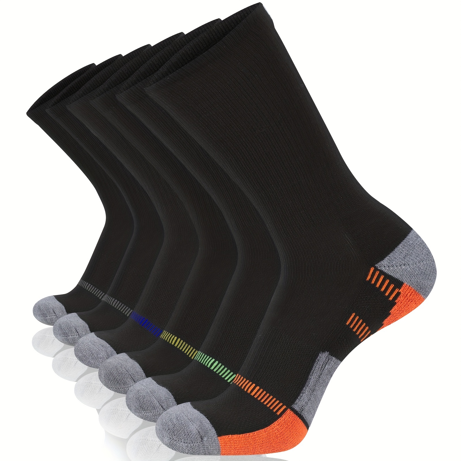 Acefine Men's Arch Support Socks Color Block Breathable - Temu Canada