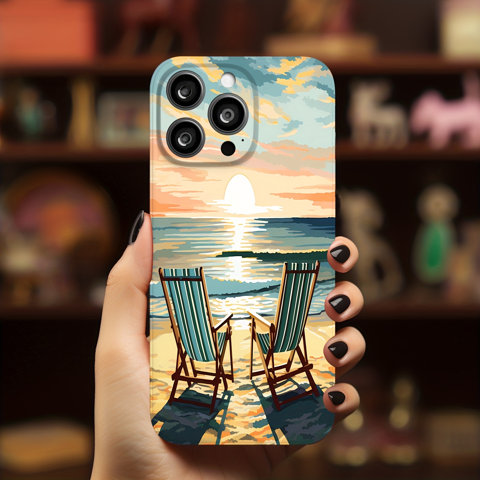 

Oil Painting Style Beach Phone Case For Iphone 13/13 Pro/13 Pro Max/14/14 Plus/14 Pro/14 Pro Max, Good Quality And Durable Case As Nice Gift For Men Women Yourself