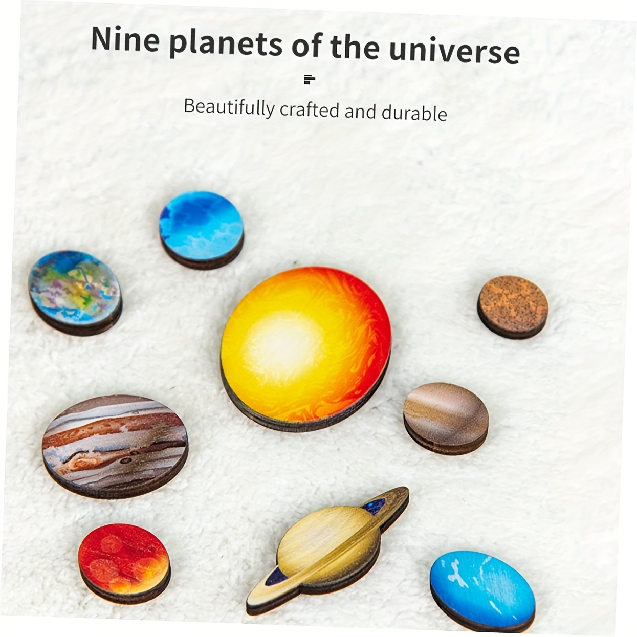 Wooden Solar System Puzzle for Kids Parties & Play