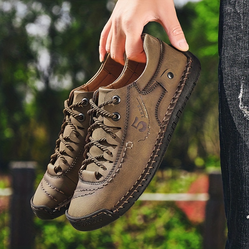 Men's Non Slip Casual Shoes Lace Up Comfortable Sneakers