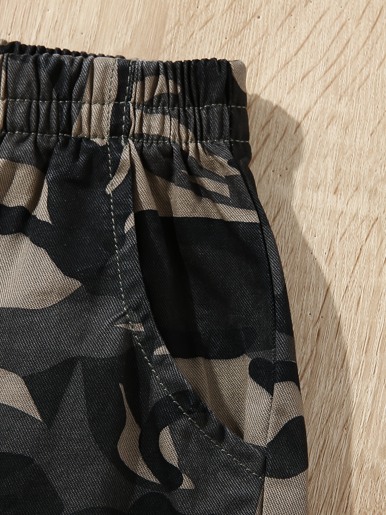 Boys Camo Cargo Shorts Elastic Waist Summer Clothes