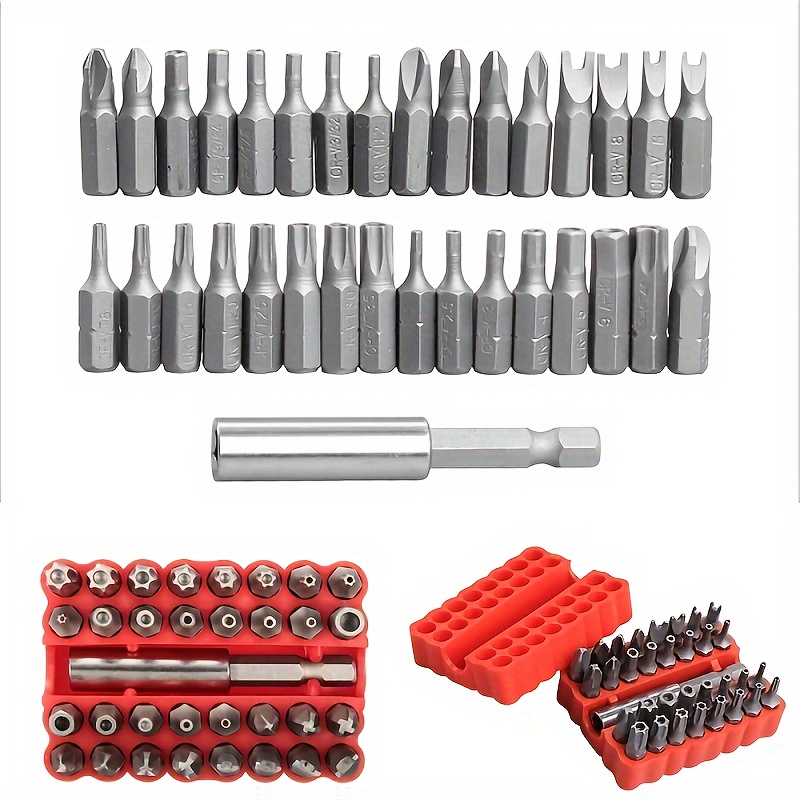 

New 33pcs/set Screwdriver Bit Set Hand Tool Kit With Hexagonal Slotted Phillips Special Screw Driver Drill Bits Quick Release Bit