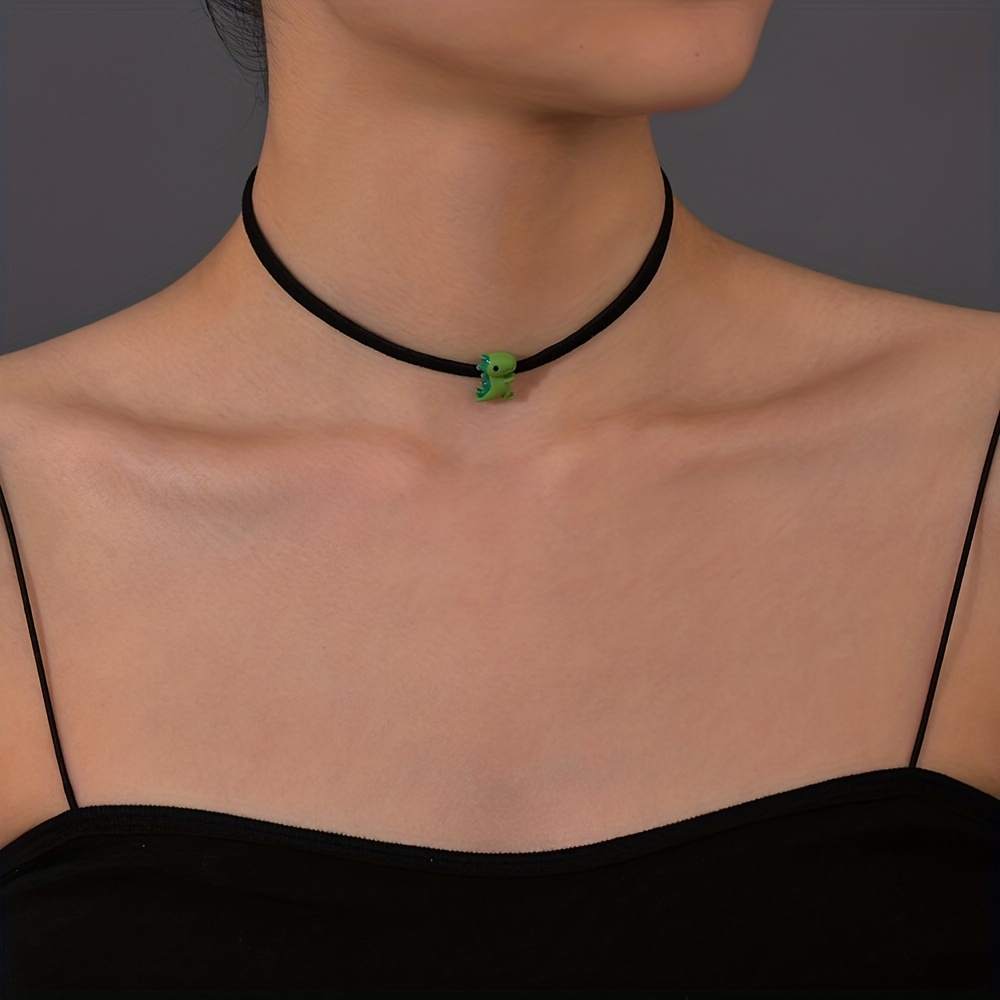 Geometric Ring & Flannel Necklace Choker Set