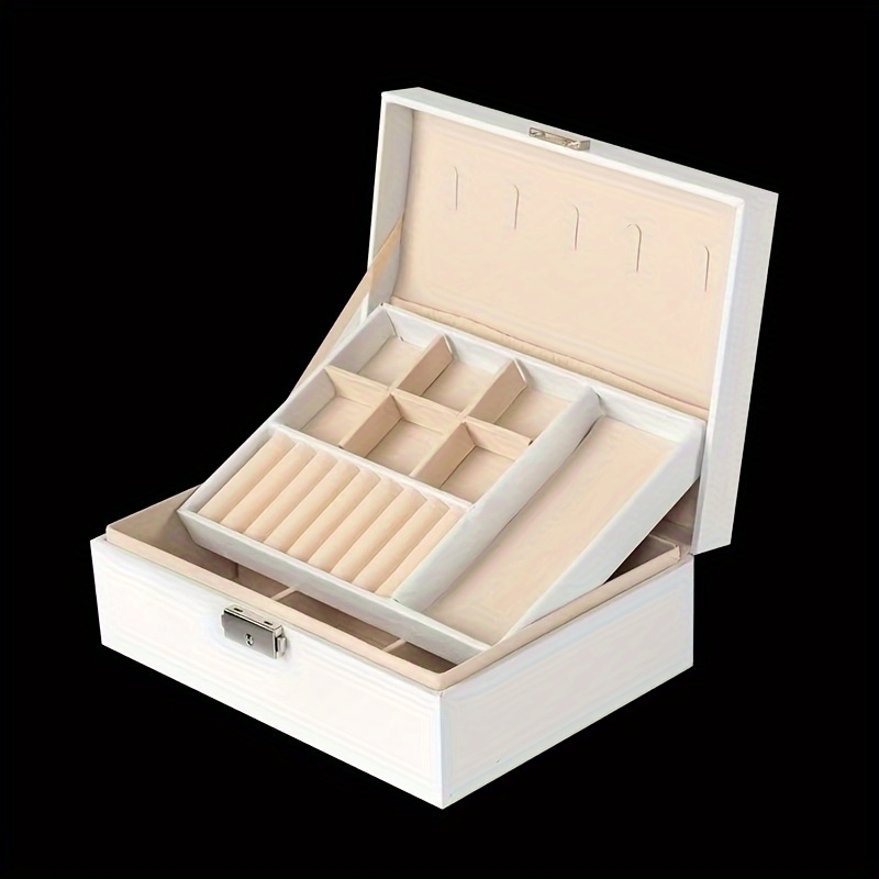 Joyero de madera hecho a mano, contenedor de almacenamiento de joyas simple  para almacenar joyas, 1 unidad (estilo de caja de seis laterales)