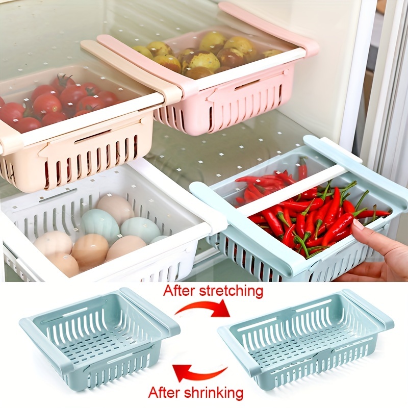 caja de almacenamiento Plastic Organizing Boxes Household Kitchen Organizer  Drawers Cabinet Refrigerator Sundries Storage Box