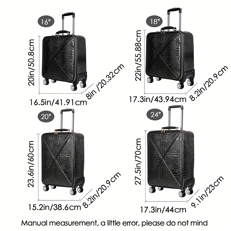 Croc cheap embossed suitcase