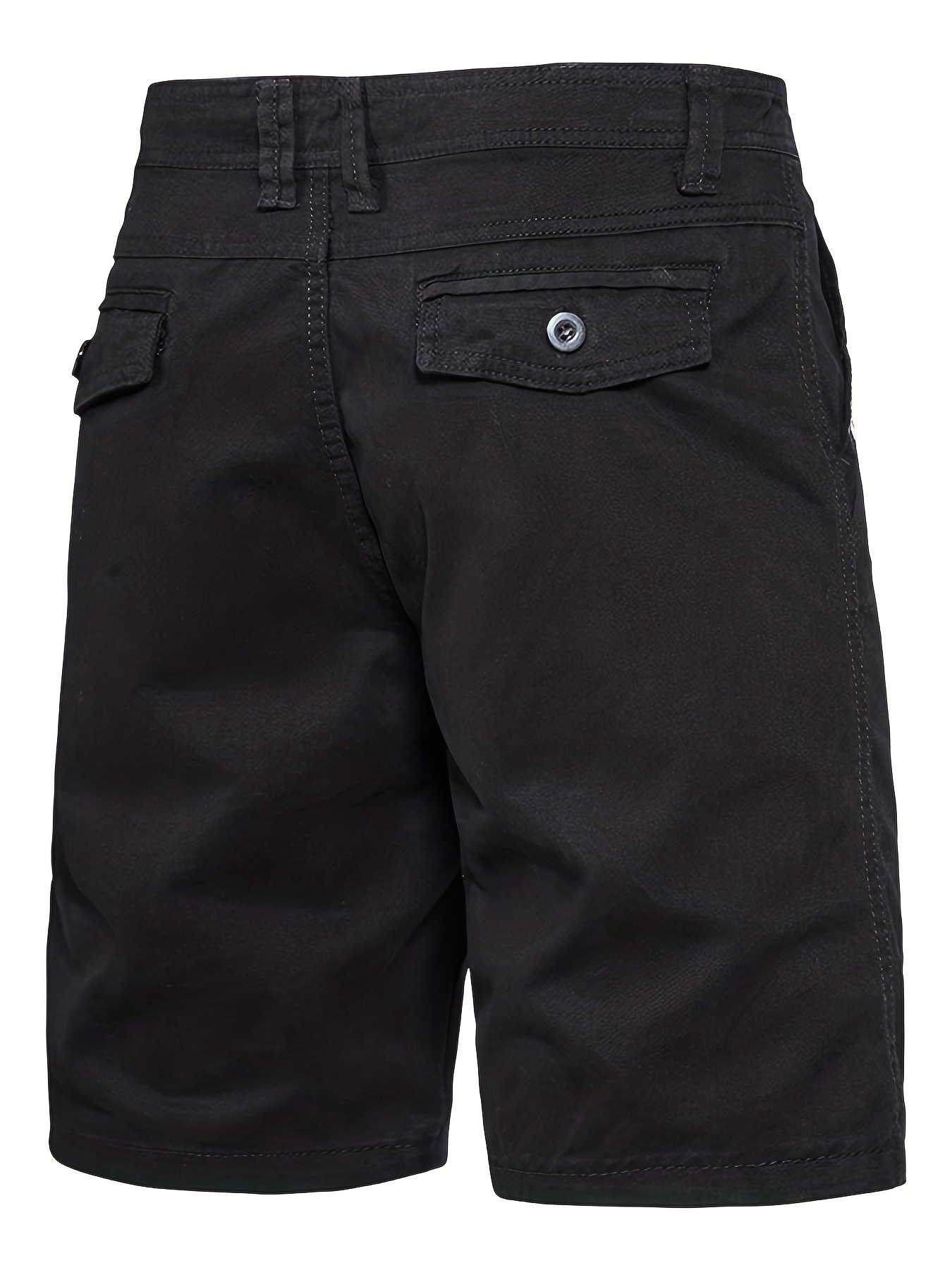 Solid Cotton Breathable Men's Solid Cargo Short Pants Loose - Temu