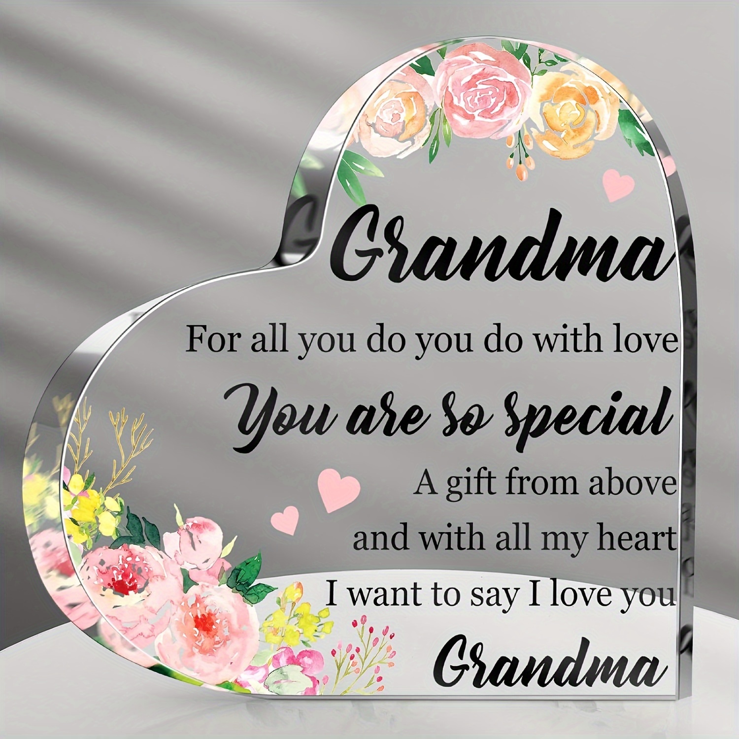 Acrylic Plaque thank You Grandma Gifts From Grandson for - Temu