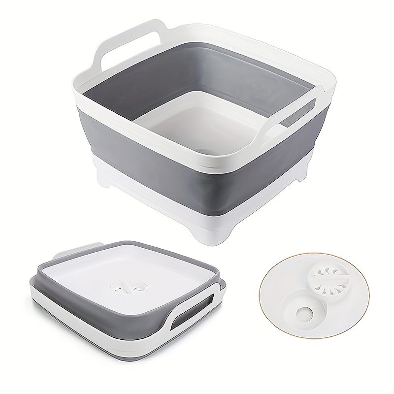 Collapsible Wash Basin Camping Foldable Dish Tub for Home Travel Kitchen,  Camping, RV, Space Saving 