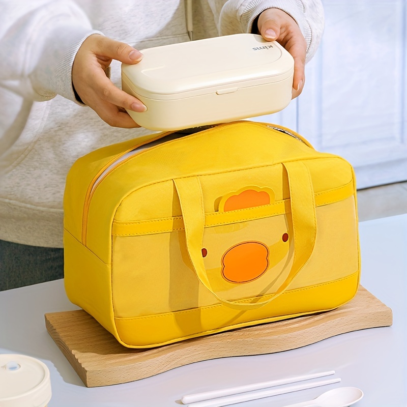 Portable Bento Bag With Lunch Box And Cup Ice - Temu