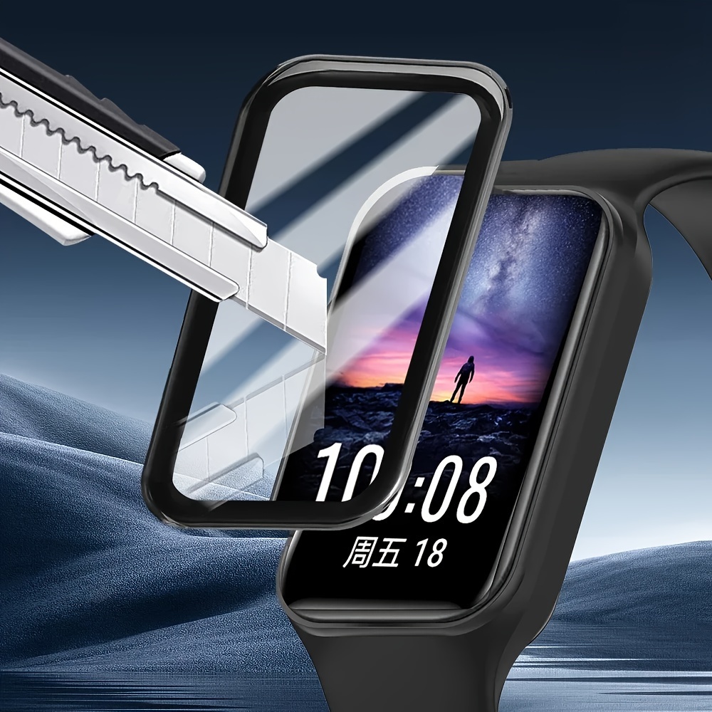 Aemus Protector de pantalla compatible con Xiaomi Mi Band 8 (paquete de 3)  Película curvada 3D de borde suave, compatible con Mi Band 7 Smart Bracelet  Película protectora, HD antiarañazos : Celulares y Accesorios 