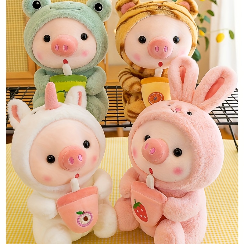 50cm Peluche cochon & lapin jouet apaisant pour bébé w pig milk