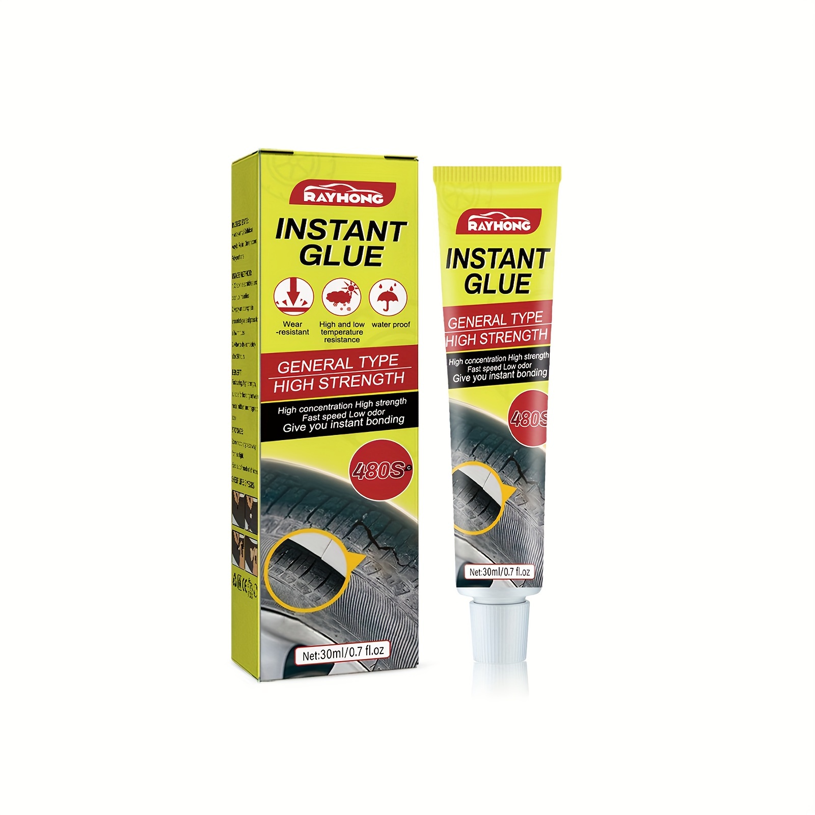 Parches adhesivos para reparación de neumáticos de automóvil, pegamento de  goma fuerte, adhesivo de goma negra resistente al desgaste no corrosivo 