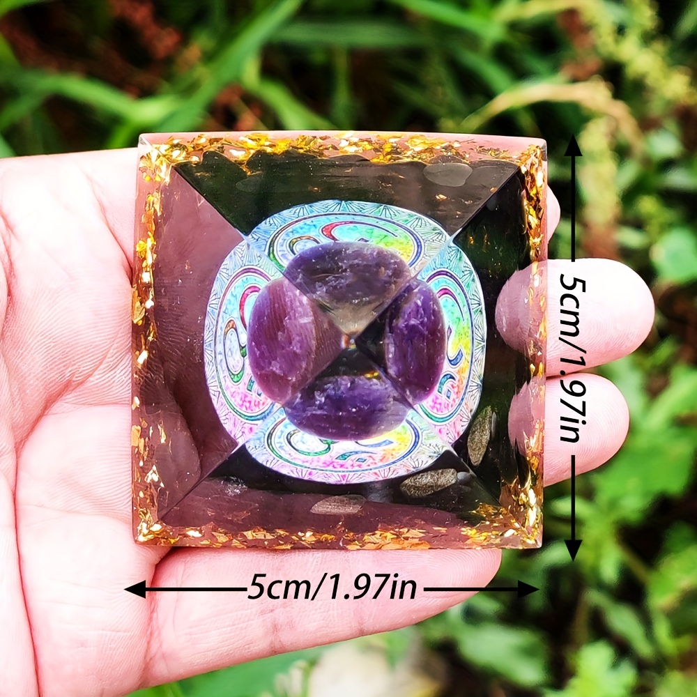 Chakra Orgonite Pyramid Energy Generator Healing Crystal