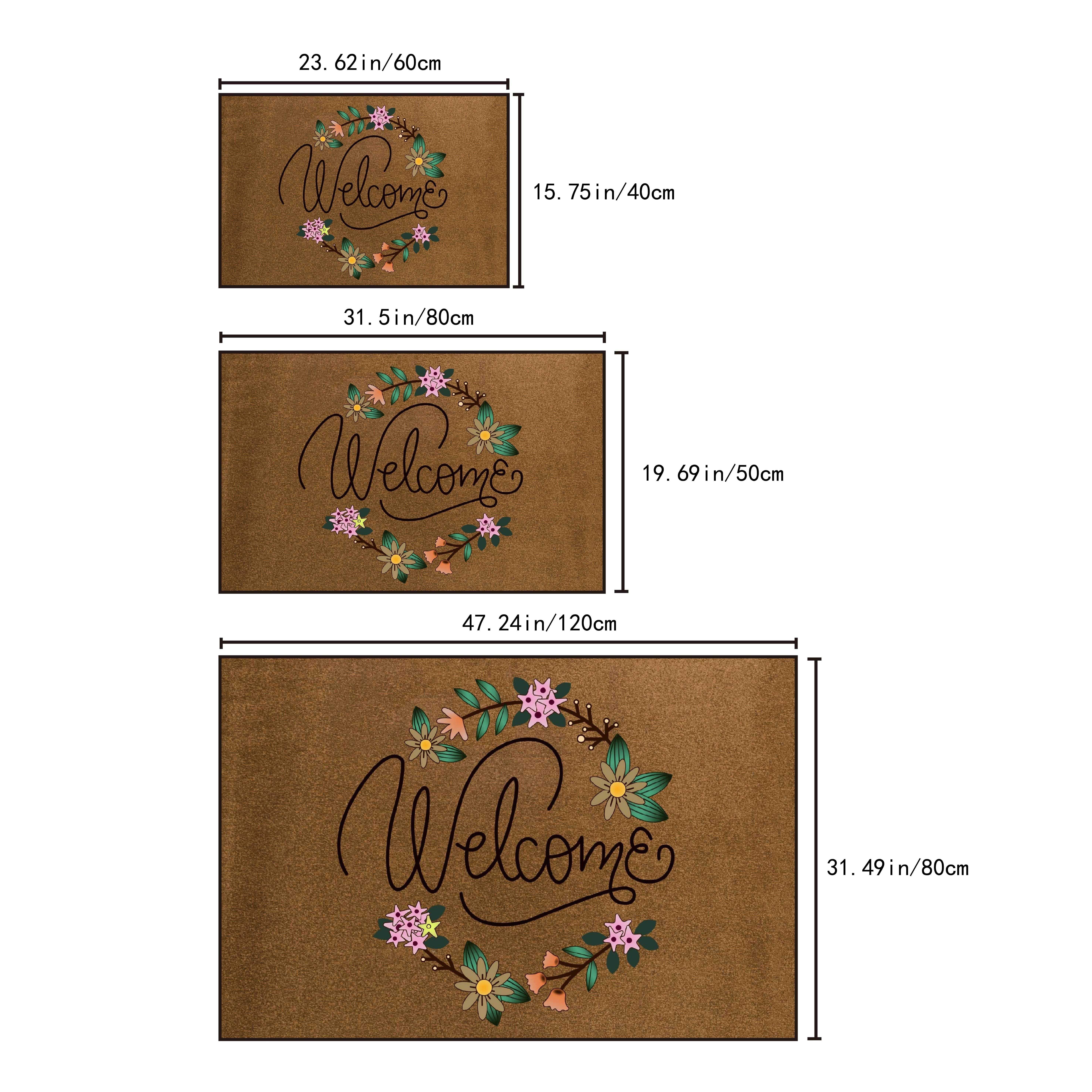 Welcome Entrance Doormat, Front Door, Outdoor Entrance Mat, Welcome Mat,  Non-slip Mat, Perfect For Home, Living Room, Kitchen, Bedroom, Farmhouse,  Kitchen Rug Decoration, For Autumn Thanksgiving Halloween Harvest Festival,  Home Decor, Room