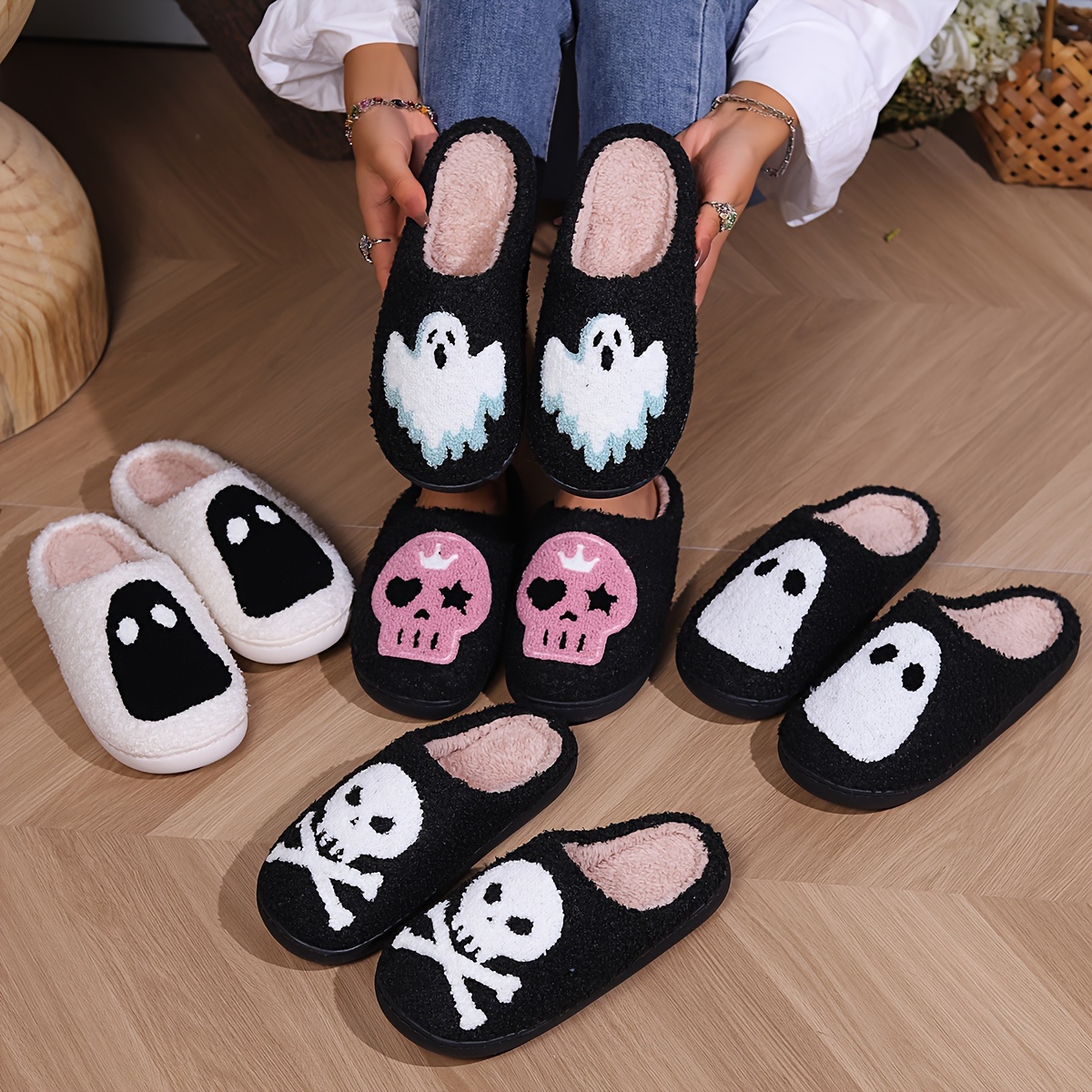 Halloween House Slippers, Halloween House Shoes, Soft House Slippers