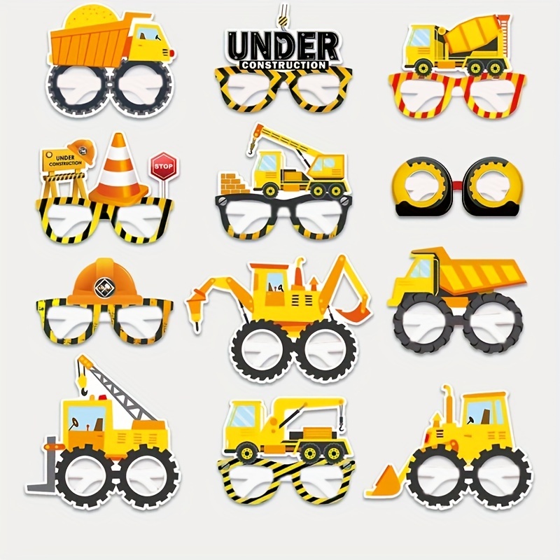 

12pcs/pack Engineering Car Pattern Party Glasses