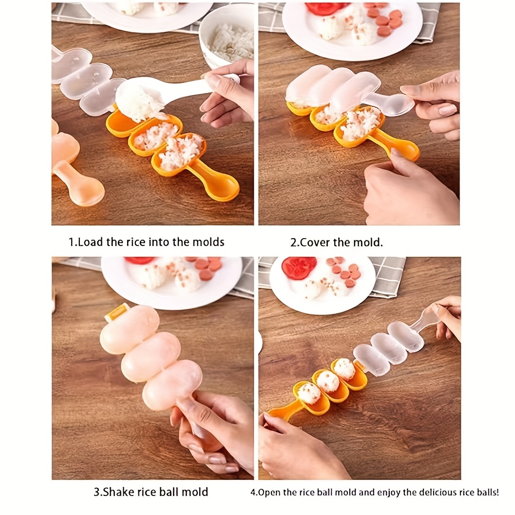 6 Set Rice Ball Mold Sushi Mold Case Box Press Mold Nigiri Rolls Maker  Press Bento Tool for DIY Kitchen Tools