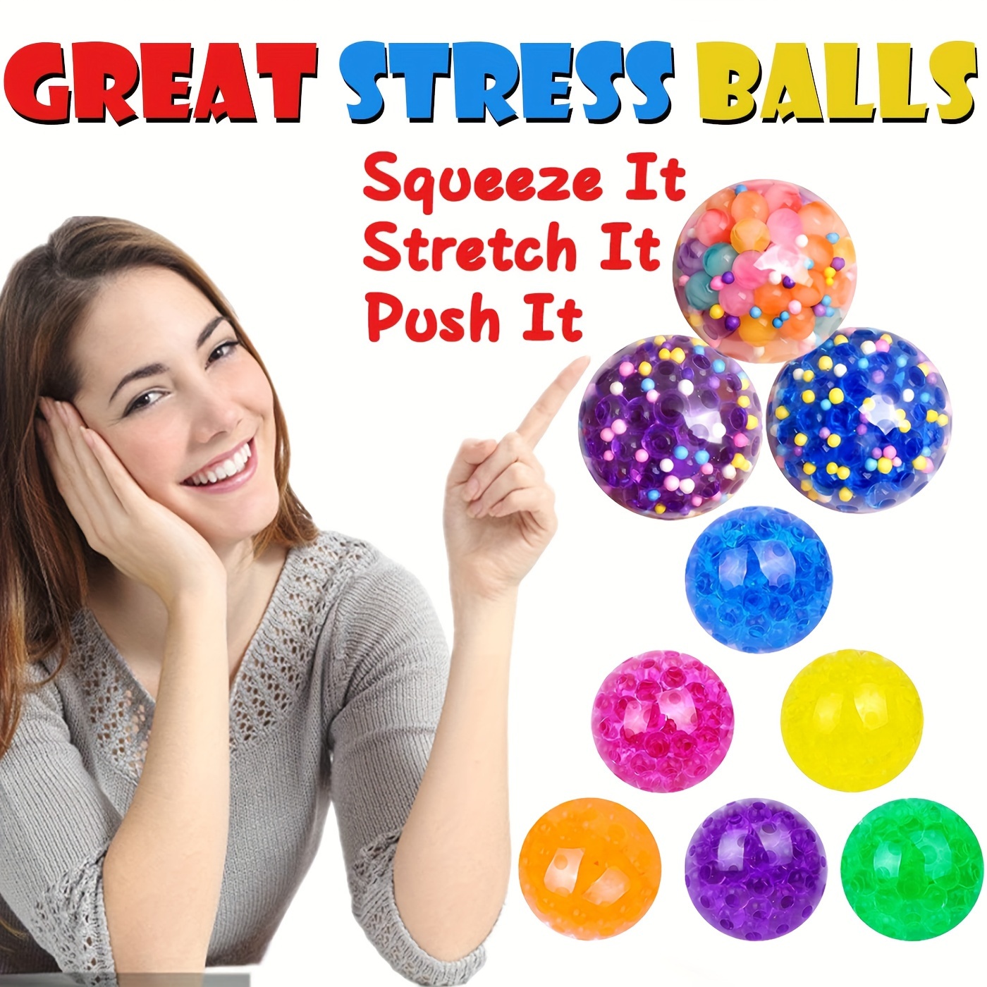 Pelotas Antiestrés*12pcs, XiXiRan Stress Ball Kit, Pelota