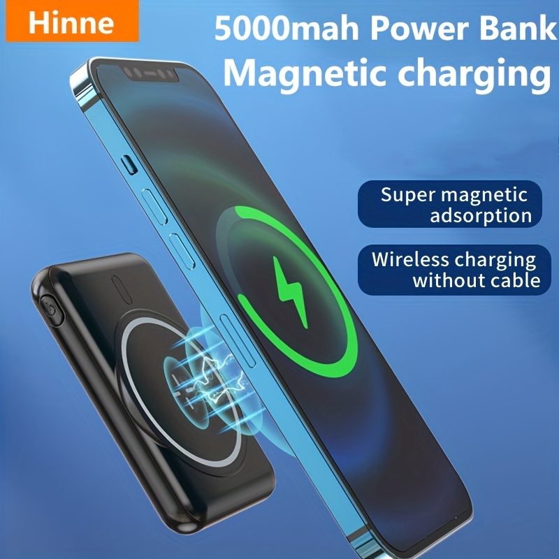 Batterie Externe Magnétique, 5000mAh sans Fil Power Bank Charge Rapide PD  15W, USB-C Powerbank Compatible avec iPhone 15/14/13/12 MagSafe Série,  Batterie Portable sans Fil Capacité Rapide, Blanc : : High-Tech