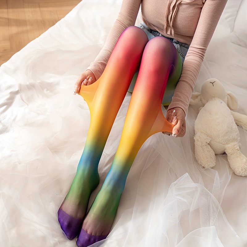Rainbow Tights - Free Shipping On Items Shipped From Temu United Kingdom