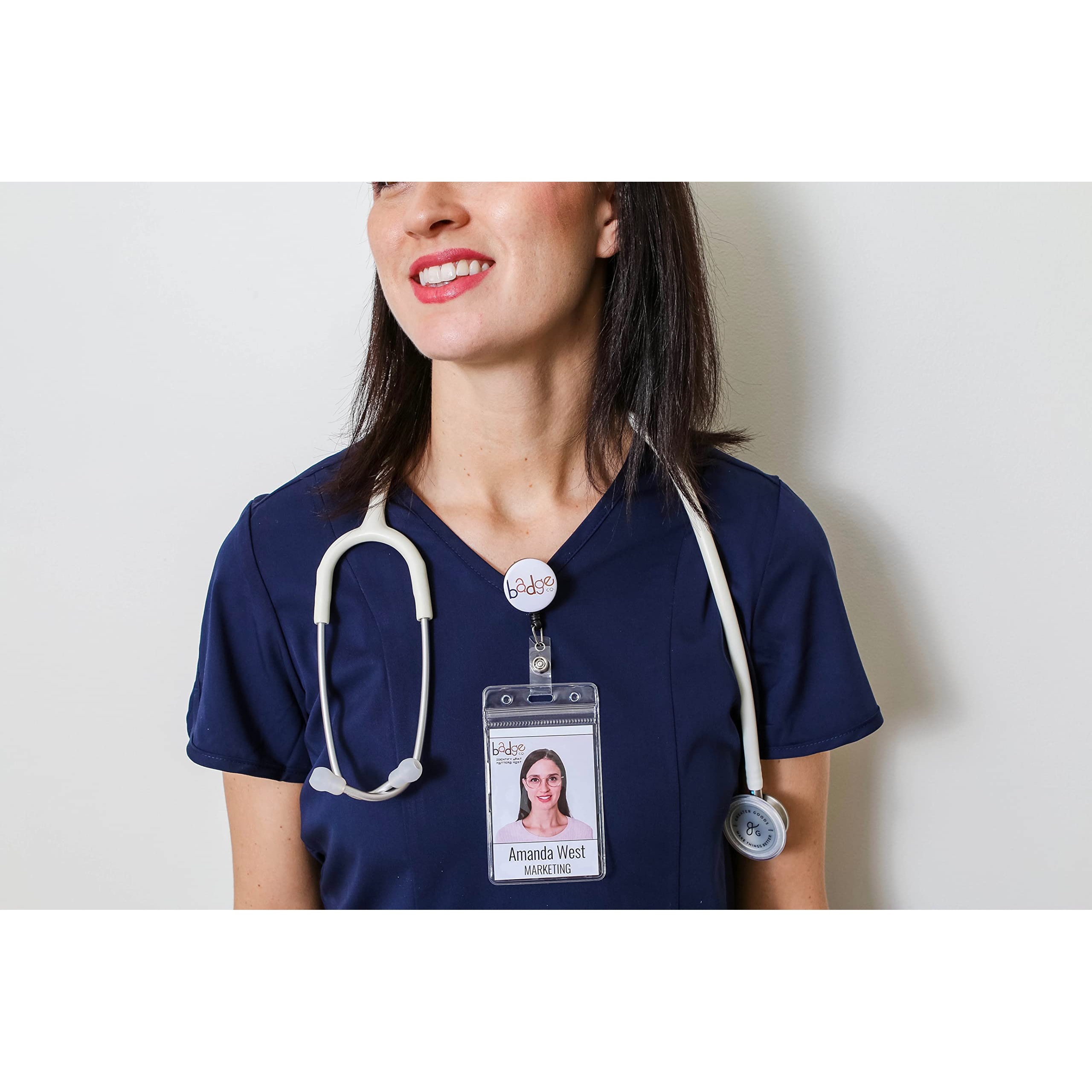 Nurse Retractable ID Card Badge Holder with Alligator Clip, Medical Nurse  Badge ID, Office Employee Name Badge