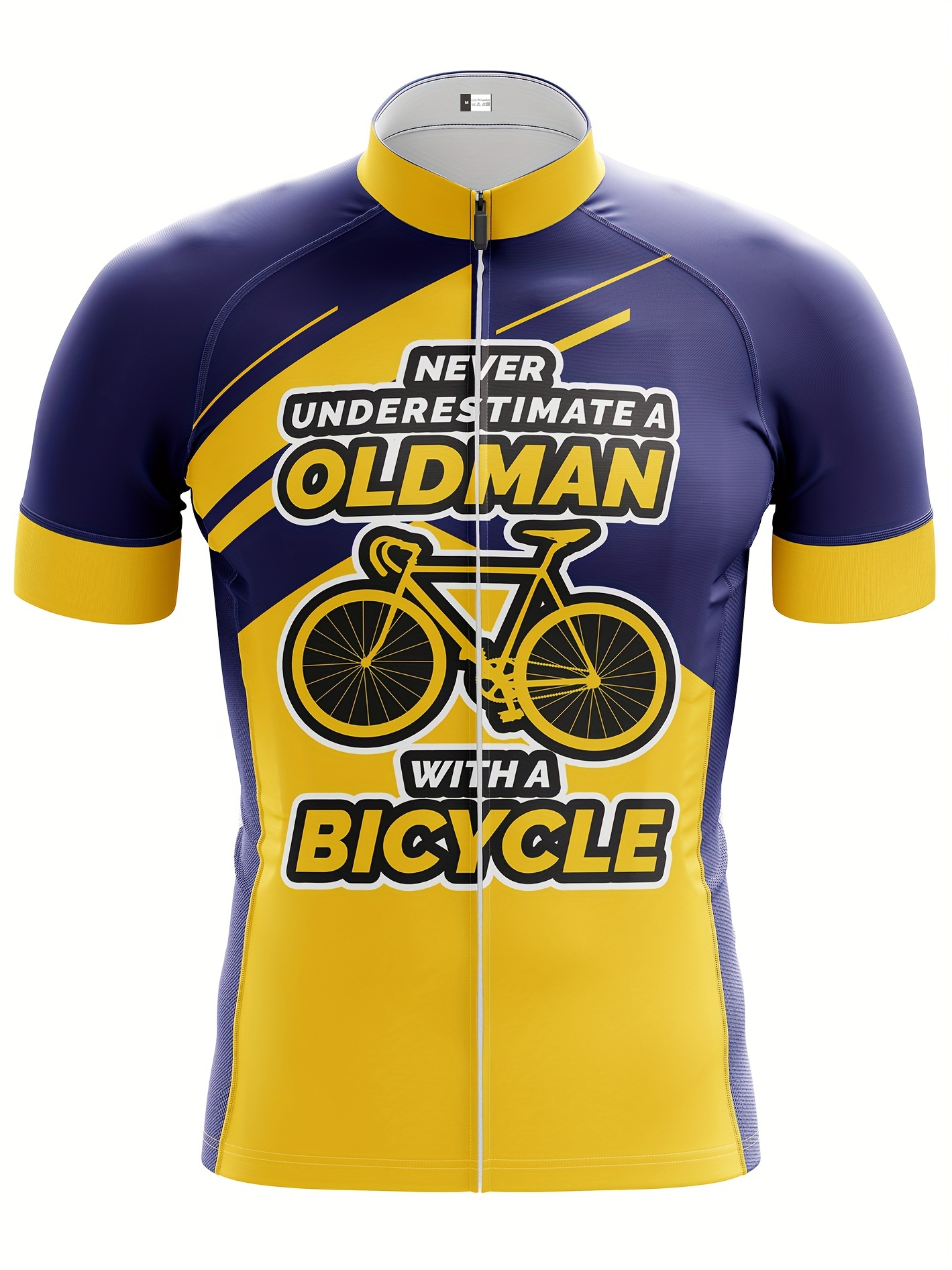 Mens Cycling Jersey Biker Short Sleeve Shirt Quick Dry Full Zip Bicycle  Upper Wear
