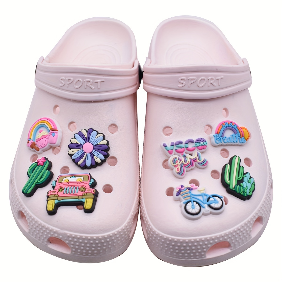 Single Sale 1pcs Capital Letters PVC Shoe Charms Decoration Colorful Garden  Shoe Accessories for croc jibz Kids Party X-mas Gift
