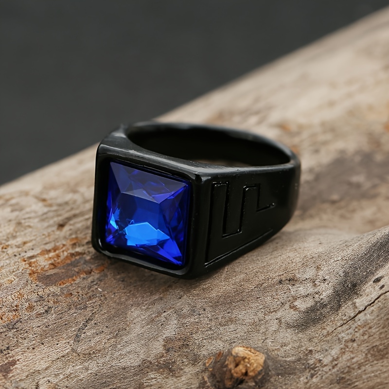 Vintage Stone Finger Rings for Men, Unique Design