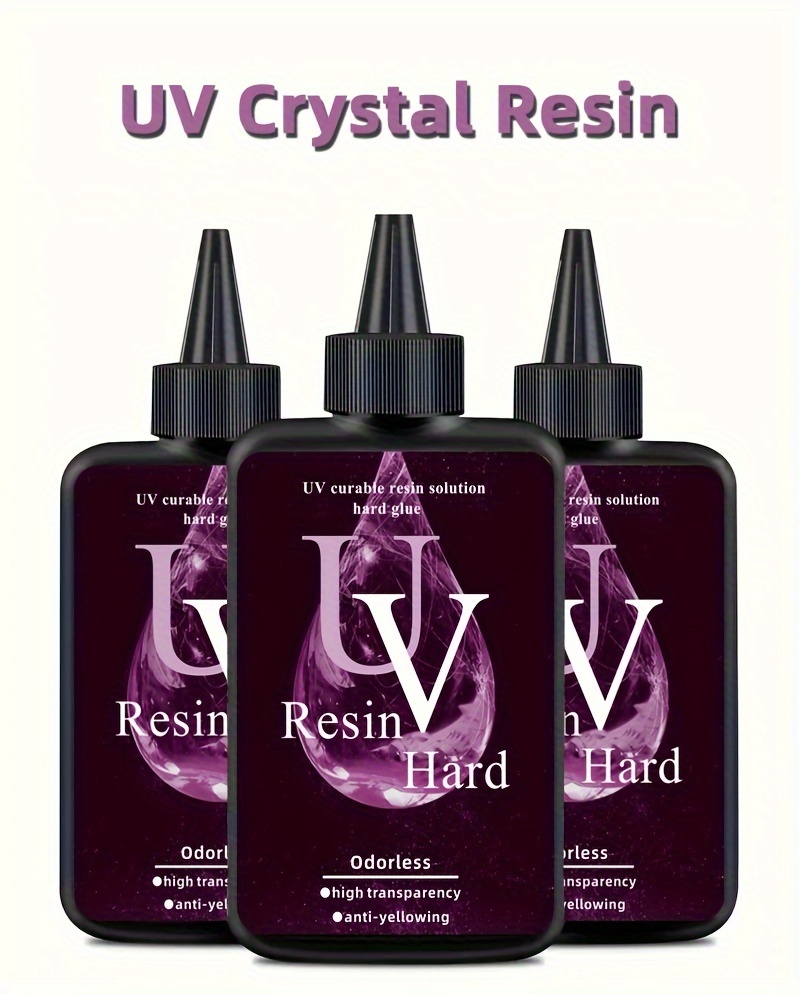 Resina UV de 3.53 oz – Kit de resina UV mejorado, tipo duro, transparente,  curado ultravioleta, resina epoxi UV para manualidades de joyería