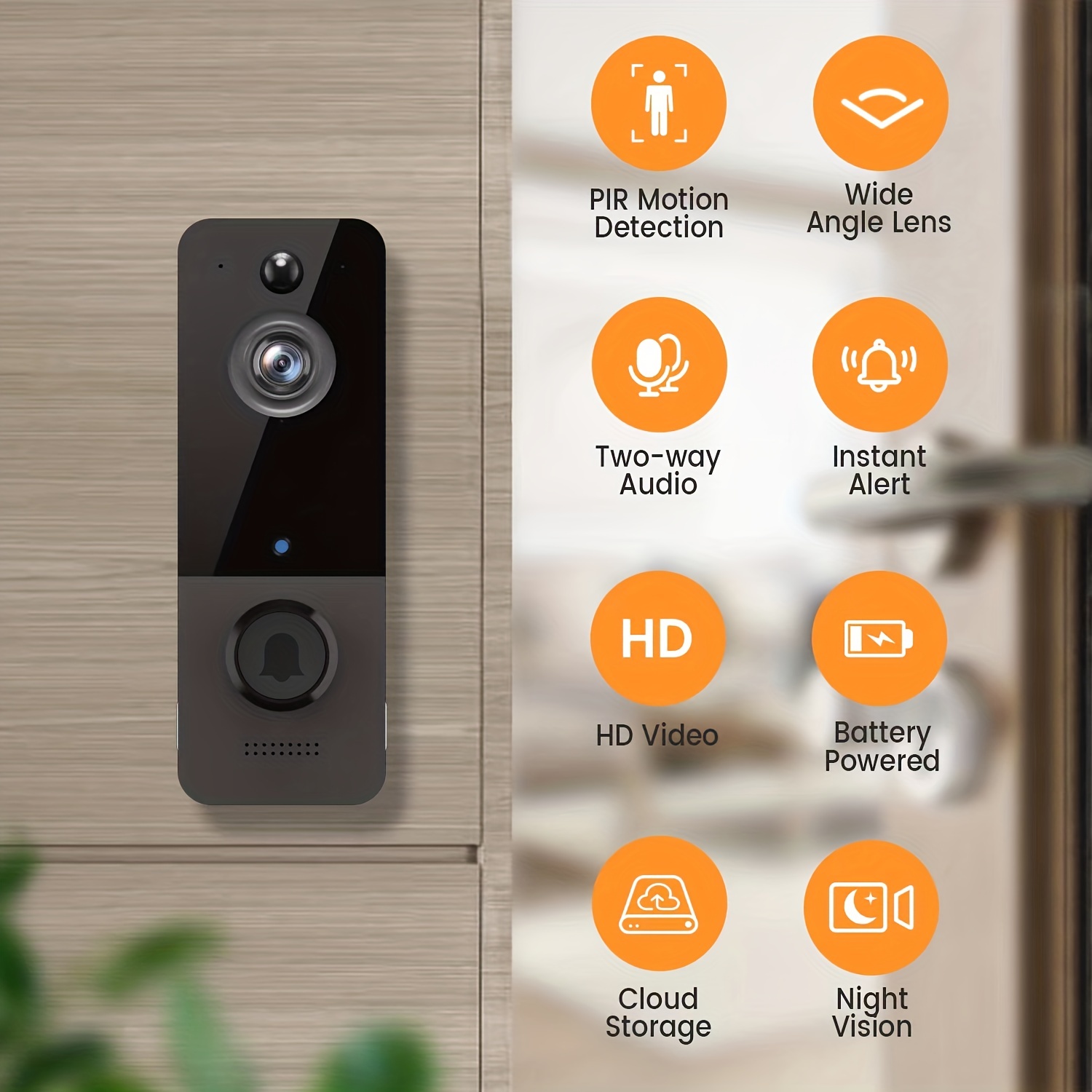 Shop Doorbell Camera With Chime Smart Video & Human Motion Detection