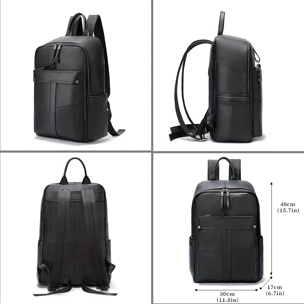 Men's Crocodile Pattern Backpack Fashion Genuine Leather Business Backpack  Laptop Backpacks, Top Layer Cowhide Travel Backpack Gift For Men Boys - Temu