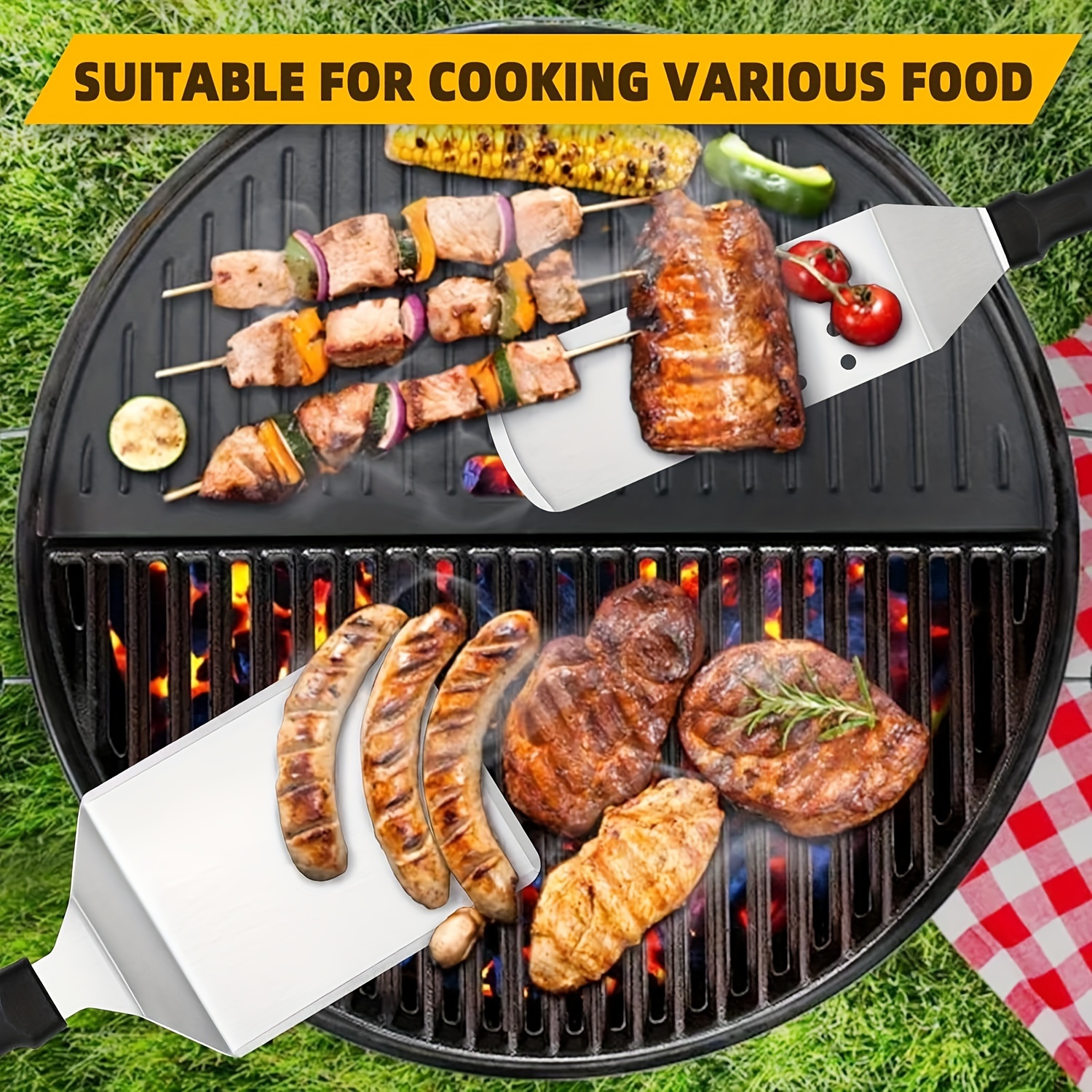 Large spatula clearance for grilling