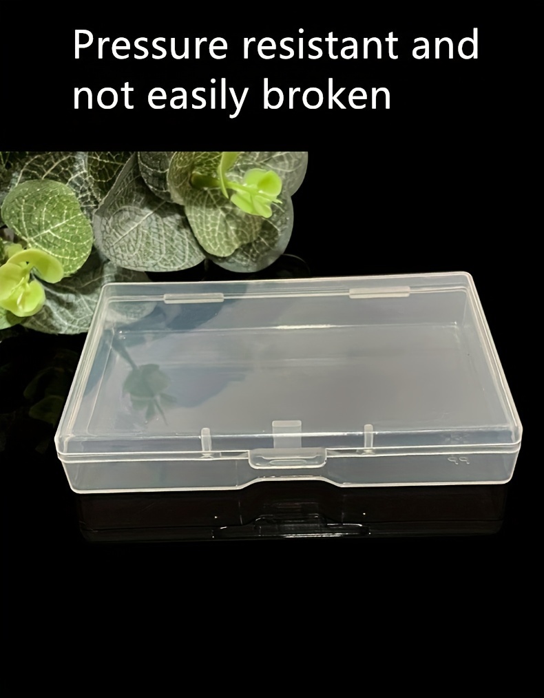 Flat Small Plastic Box Accessories Box Transparent Pp - Temu