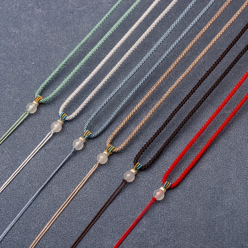 Red String Adjustable Necklace Diy Pendants Diy Jewelry - Temu