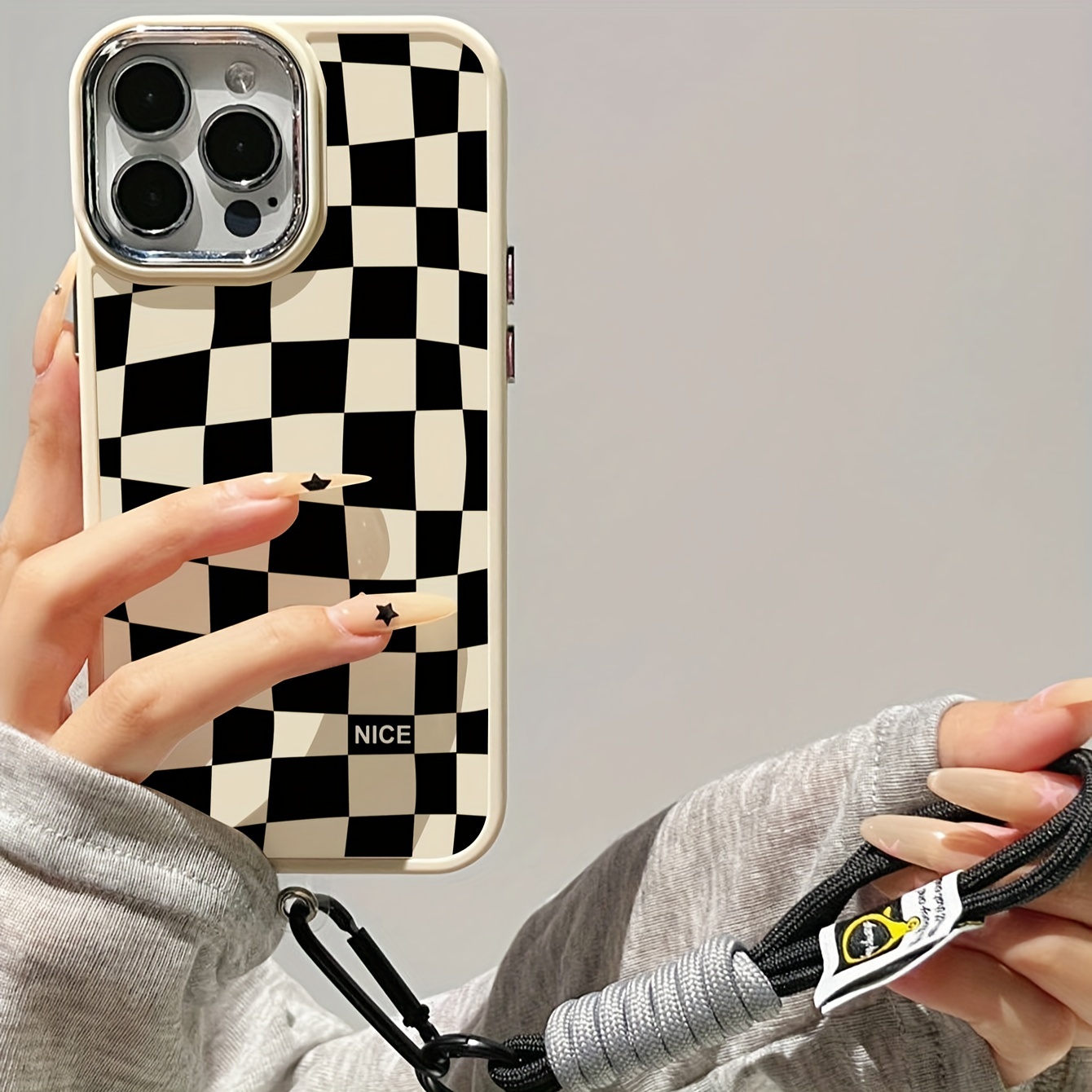 Irregular Plaid Case With Lanyard Dirty Resistant For Iphone  14/14plus/14pro/14pro/14promax,iphone 13/13pro/13promax,iphone  12/12pro/12promax,iphone 11/11pro/11pro Max/iphone 6/6s/6 Plus/6s  Plus/iphone7/8/iphone X/xs - Temu Czech Repu