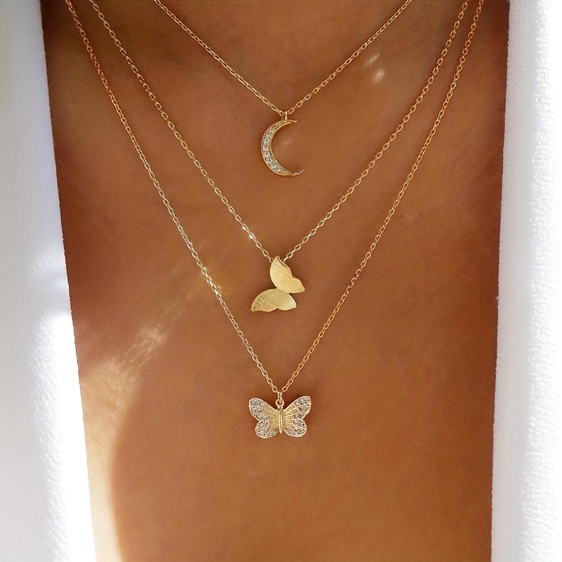 Fly me to the moon Zircon Necklace