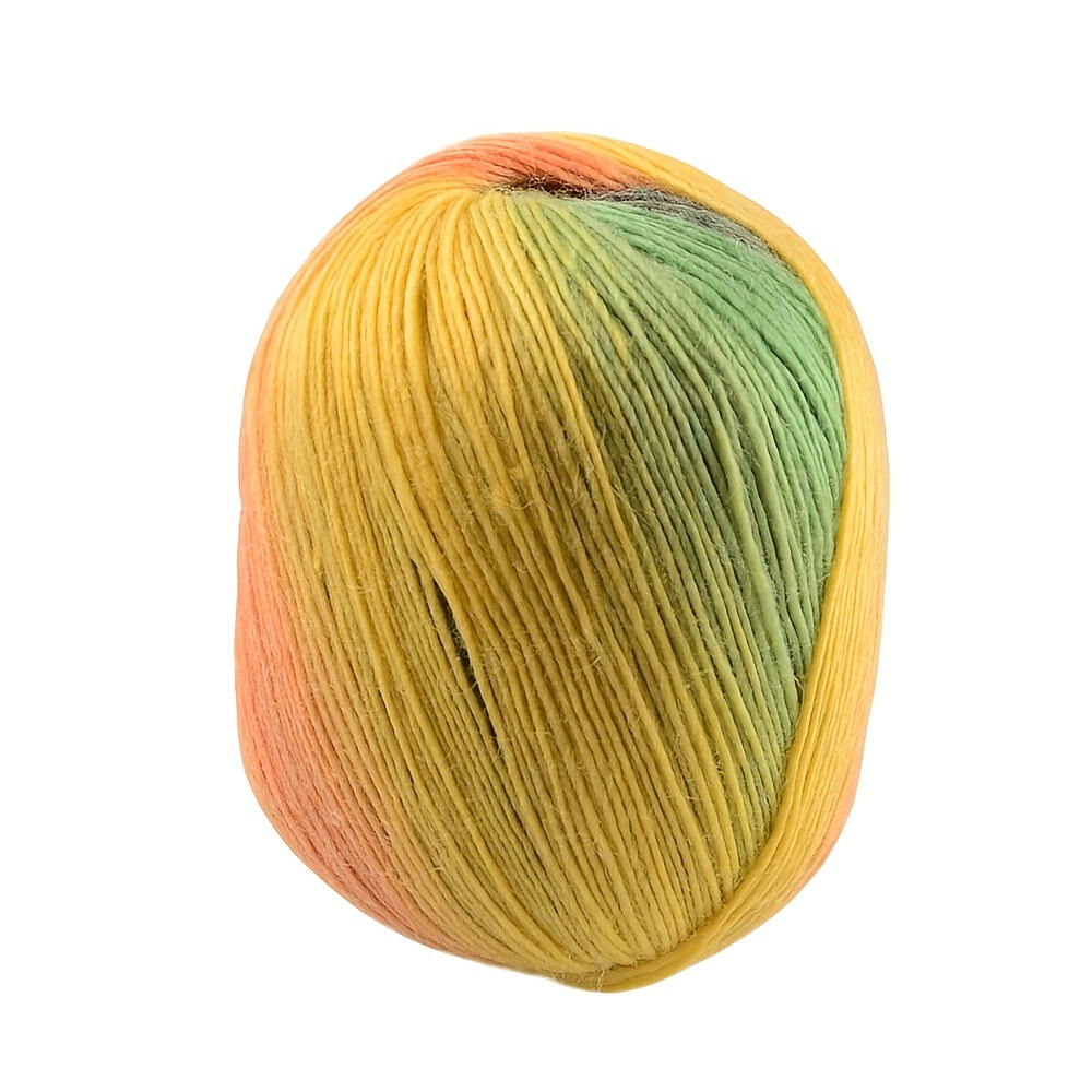 Floral Line wool / acrylic blend yarn rainbow multi