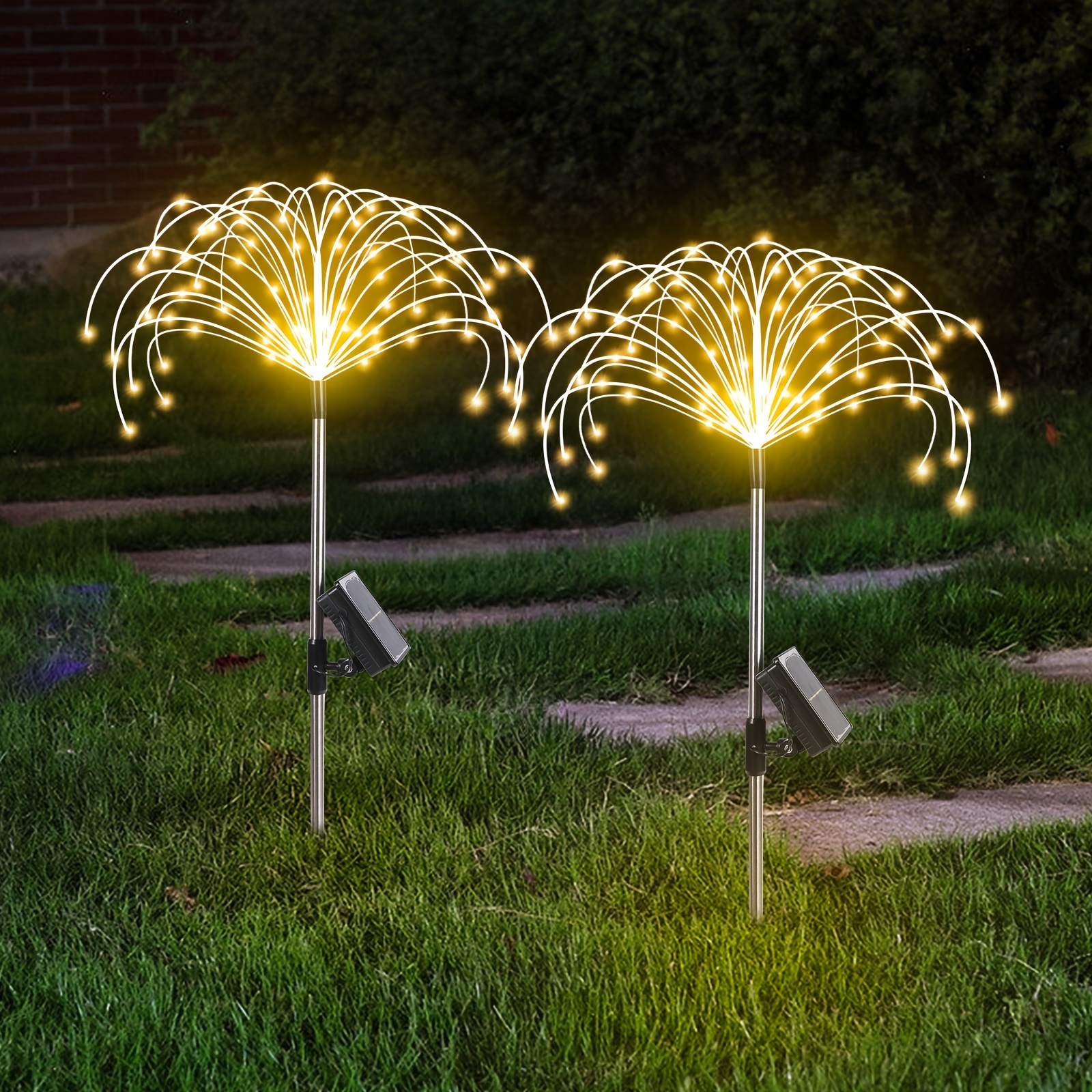 r Lumières de feu d'artifice d'extérieur étanches à faire soi-même pour  jardin, pelouse, paysage, vacances.