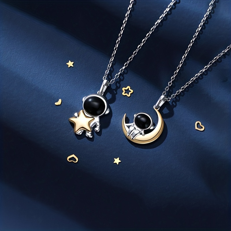 Galaxy Astronaut Necklace with pendant