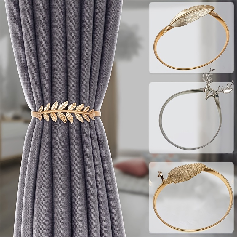 Natural Wooden Curtain Tieback Magnetic Curtain Buckle Ring - Temu