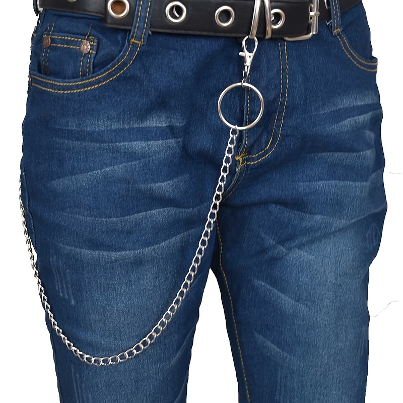 1pc New Pants Chain Fashion Men's Pants Chain Jeans Chain Punk Hip Hop  Pants Chain Waist Chain , Ideal choice for Gifts