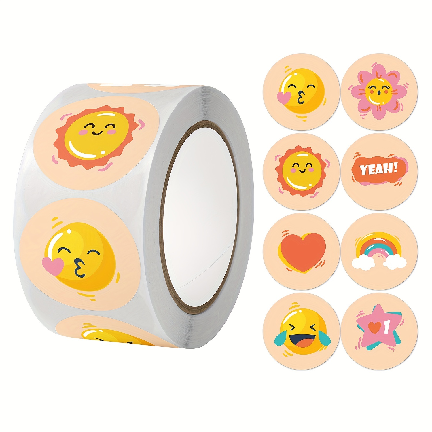 500 Self adhesive Stickers Fun Cute Expressions Perfect Gift - Temu